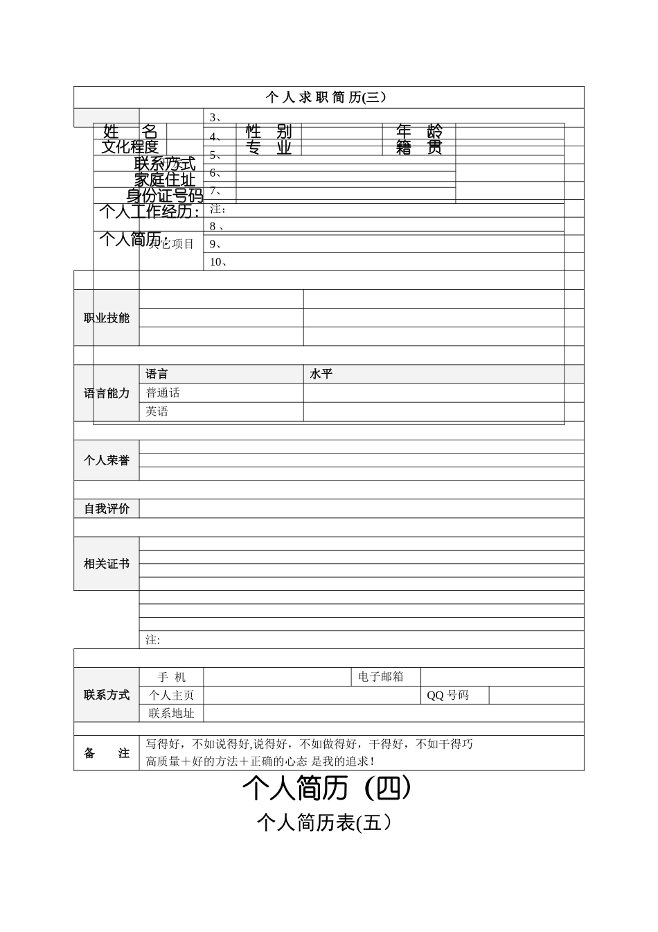 个人简历模板_第3页