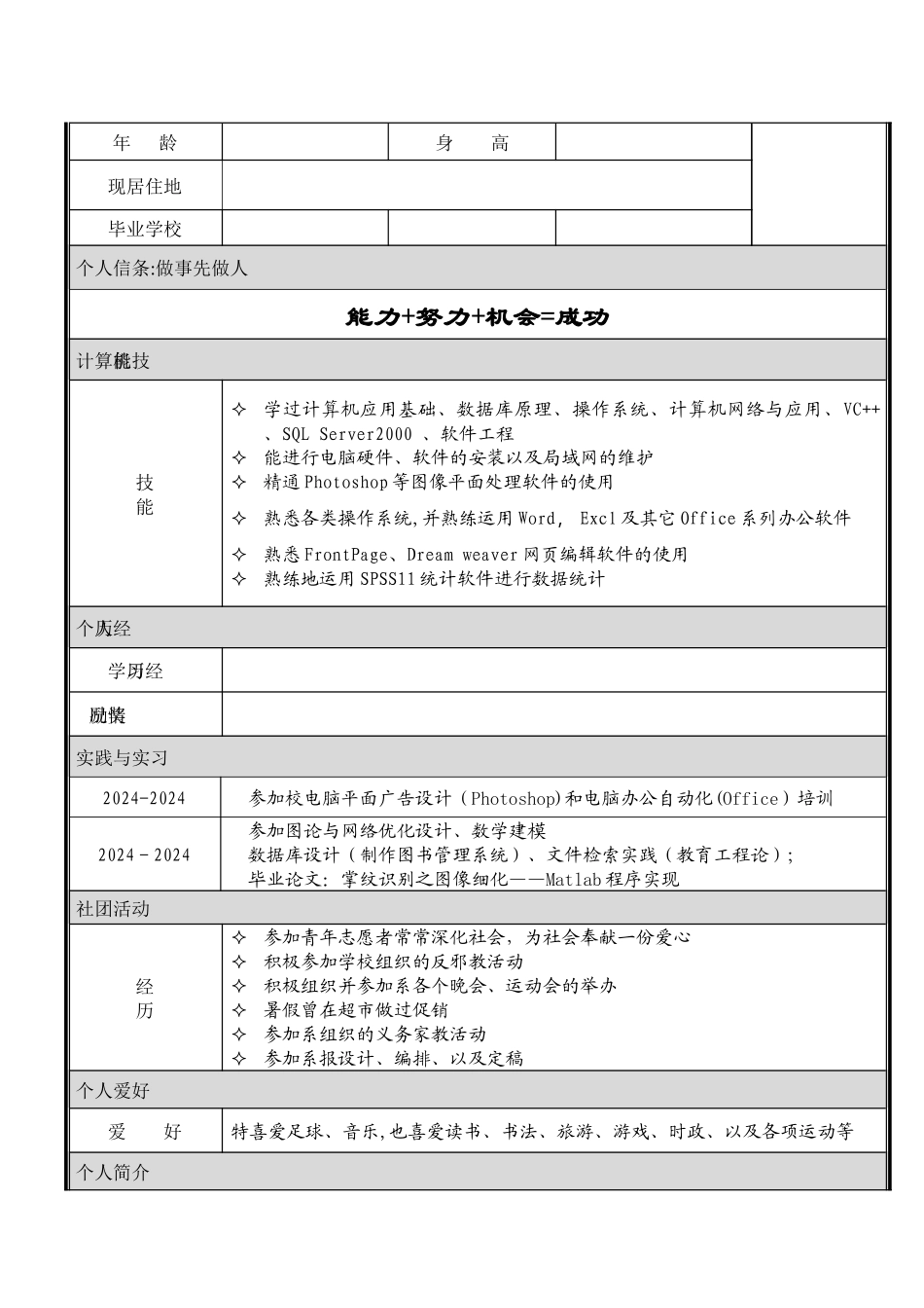 个人简历模板大全-_第3页