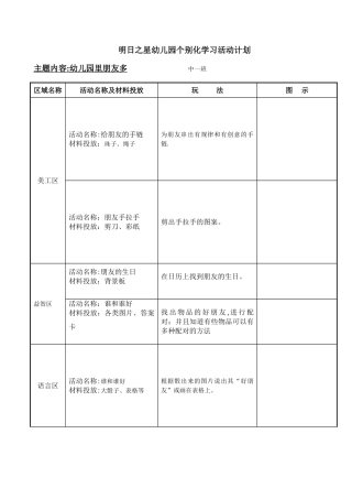 个别化学习活动计划