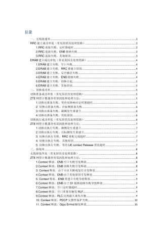 中兴无线KPI指标分析解决思路