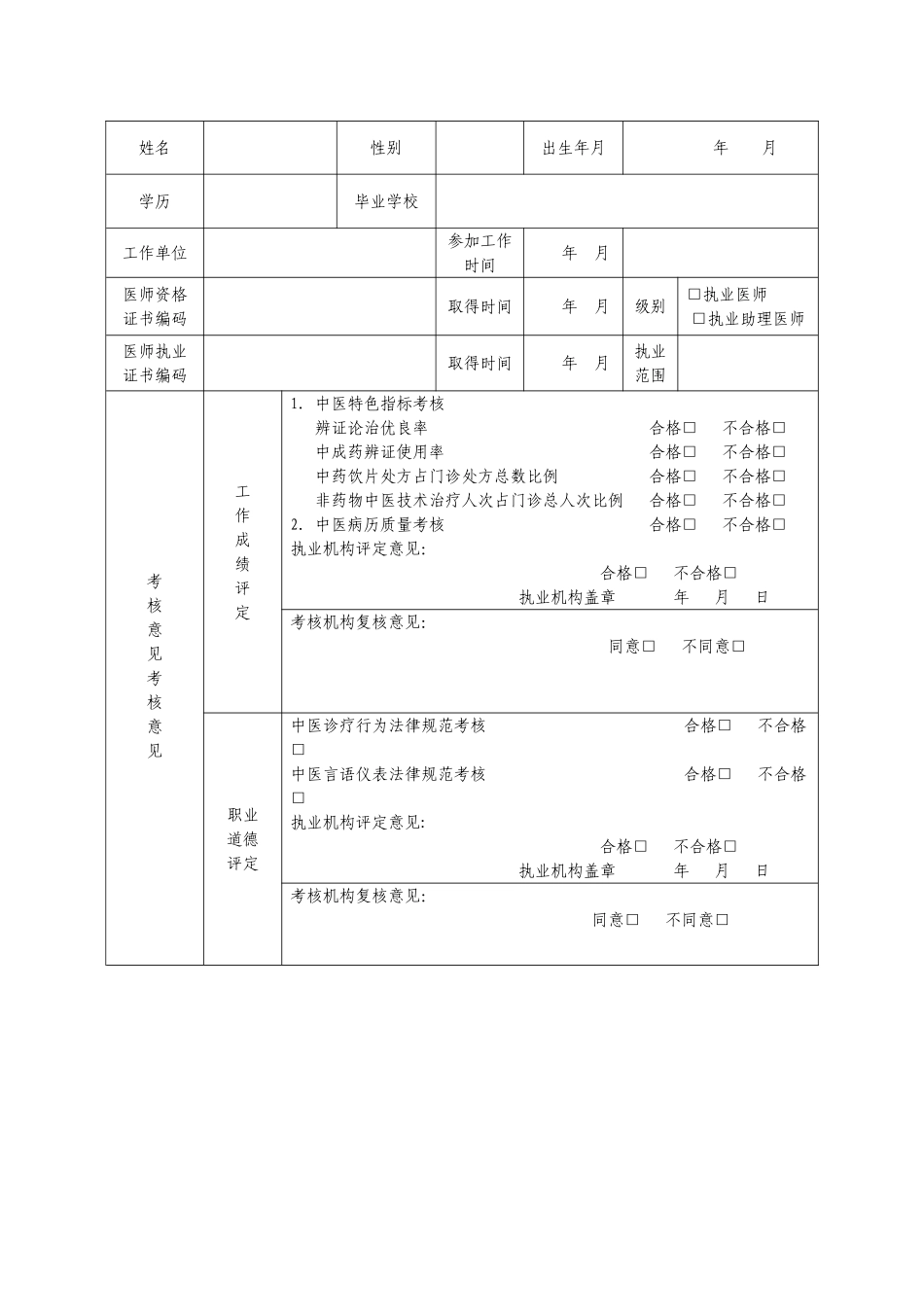 中医医院中医类别医师定期考核内容_第3页