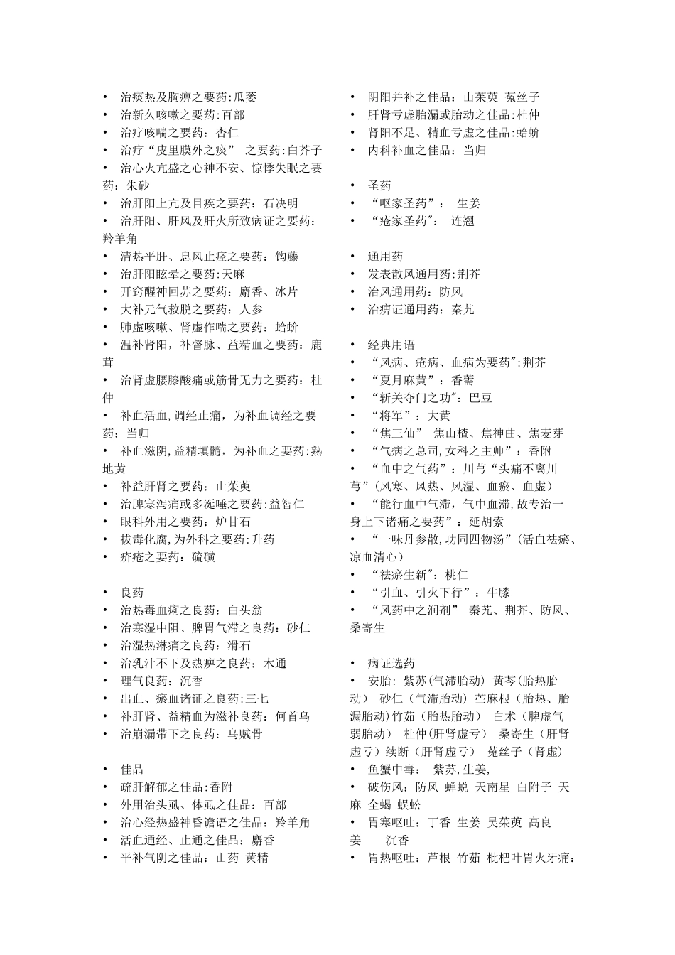 中医执业医师考试中药学知识点总结_第2页