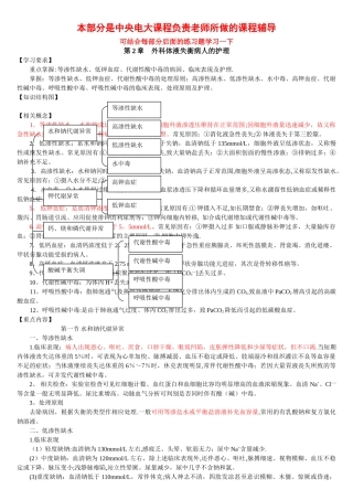 中央电大-本科-外科护理学学习辅导