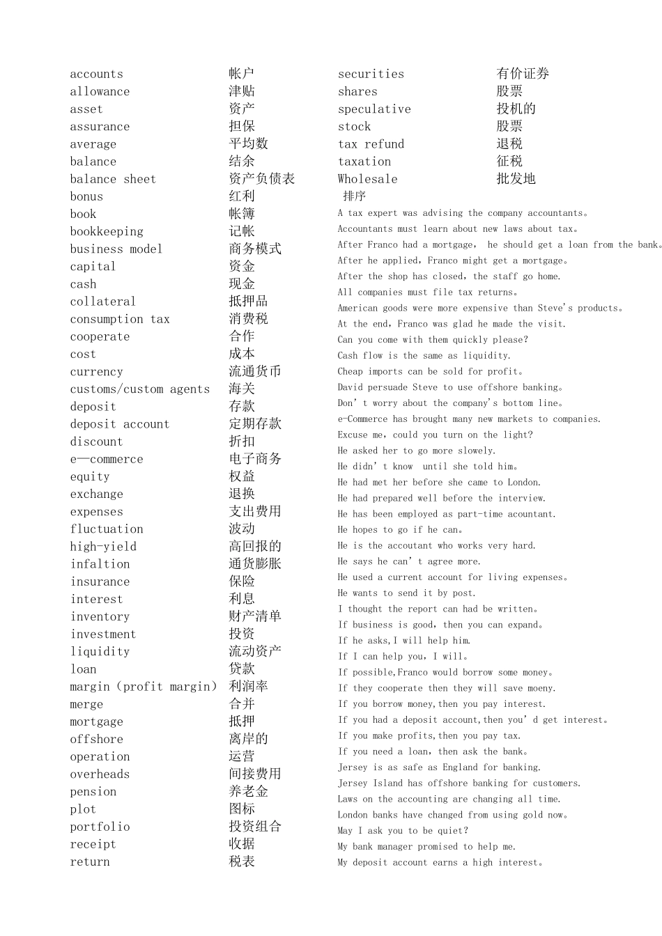 中央电大财经英语复习资料_第1页