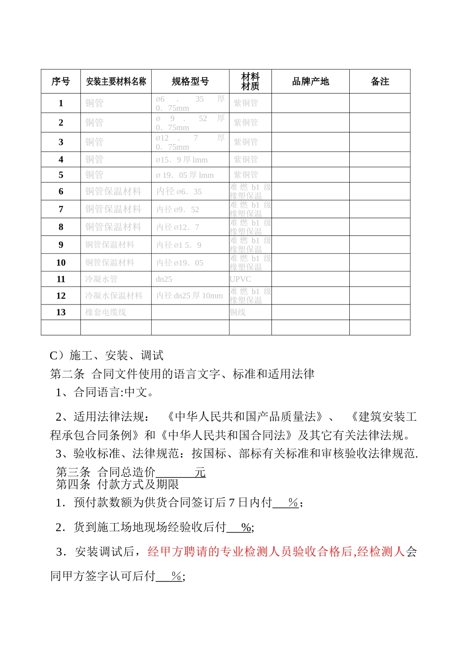 中央空调设备安装工程合同书_第2页
