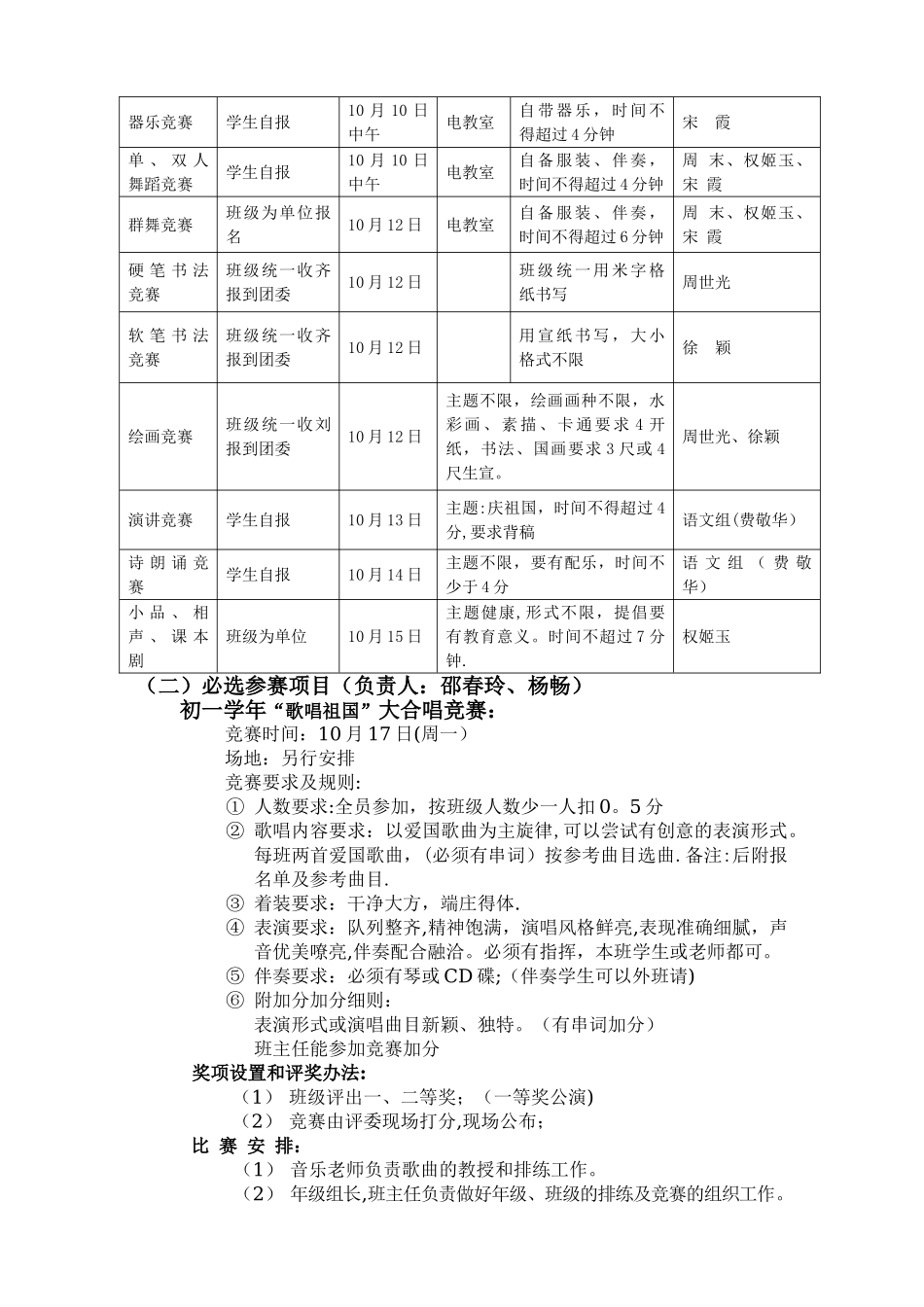 中学校园文化艺术节活动方案_第2页