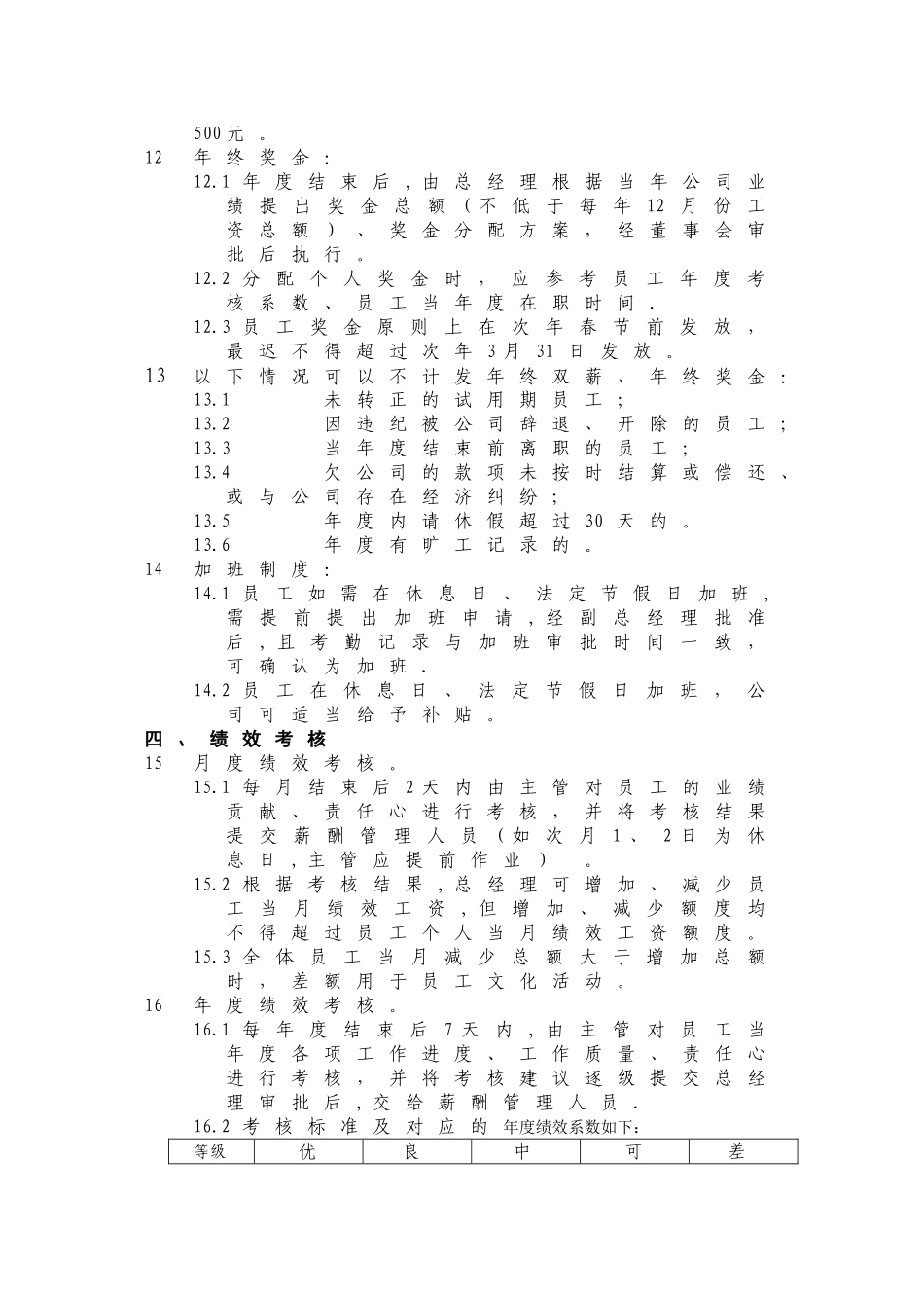 中小IT科技公司薪酬福利管理办法_第2页