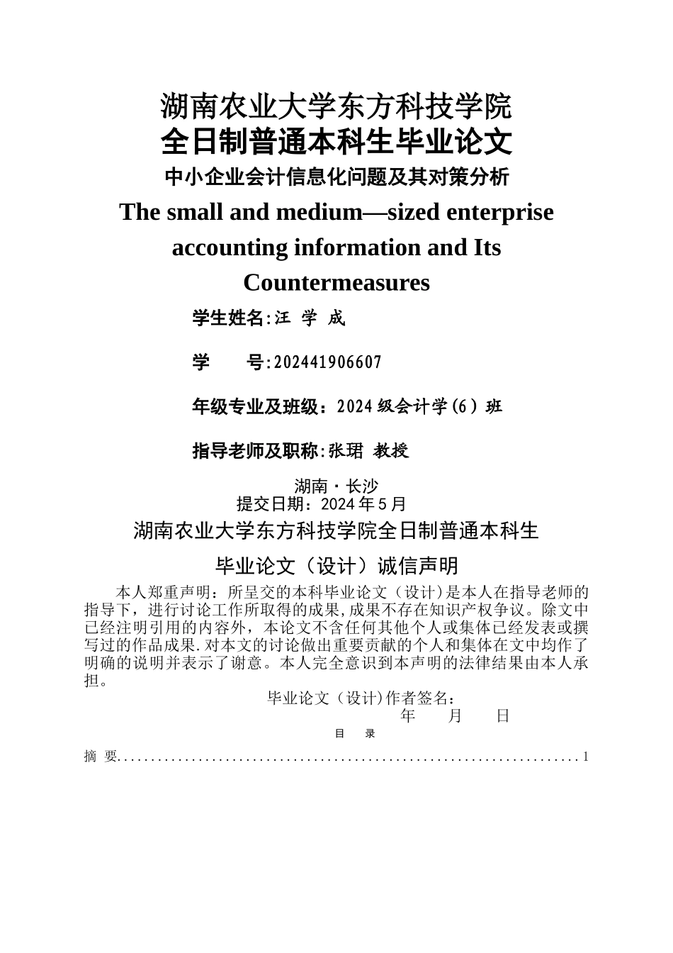 中小企业会计信息化问题及其对策分析_第1页