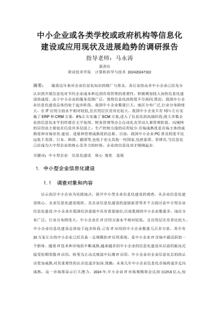 中小企业信息化发展