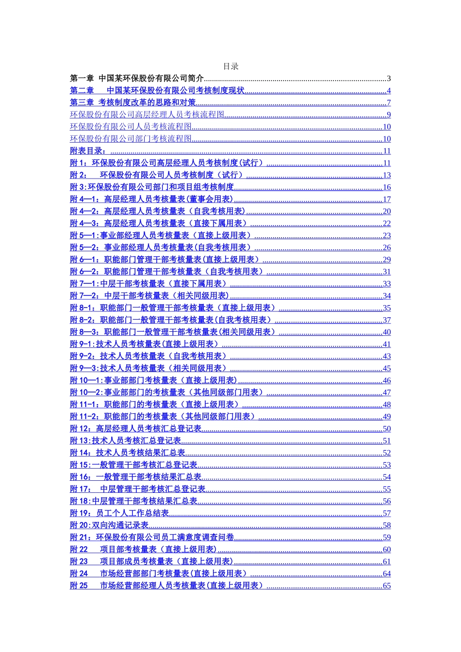 中小企业实用某环保股份有限公司考核制度策划_第1页
