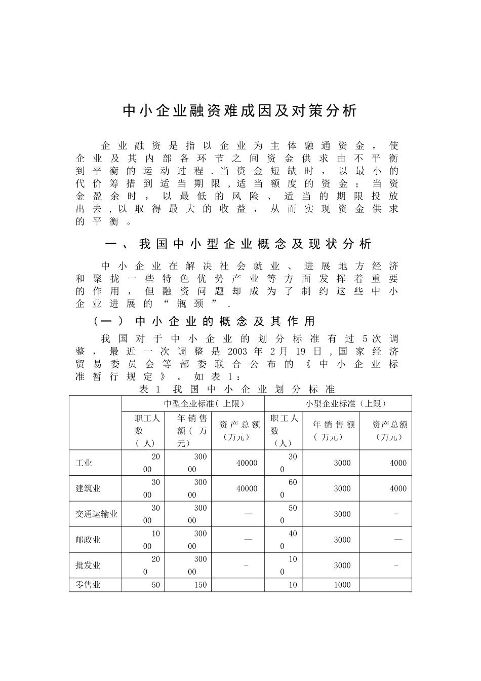 中小企业融资困难成因及对策分析_第2页