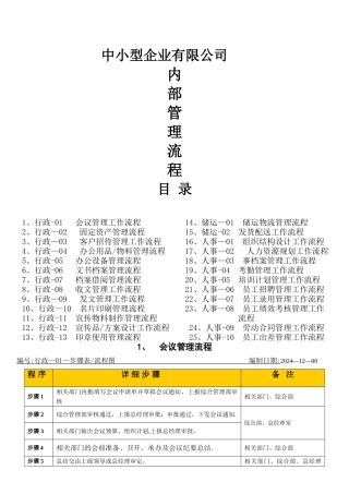 中小型企业公司内部管理流程DOC