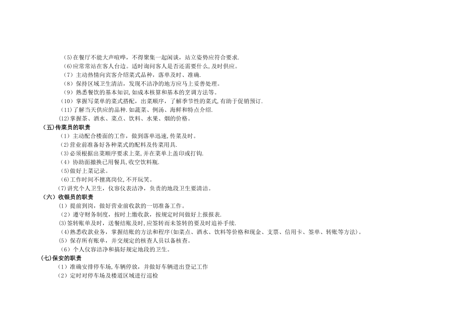 中小型酒店各岗位职责_第3页