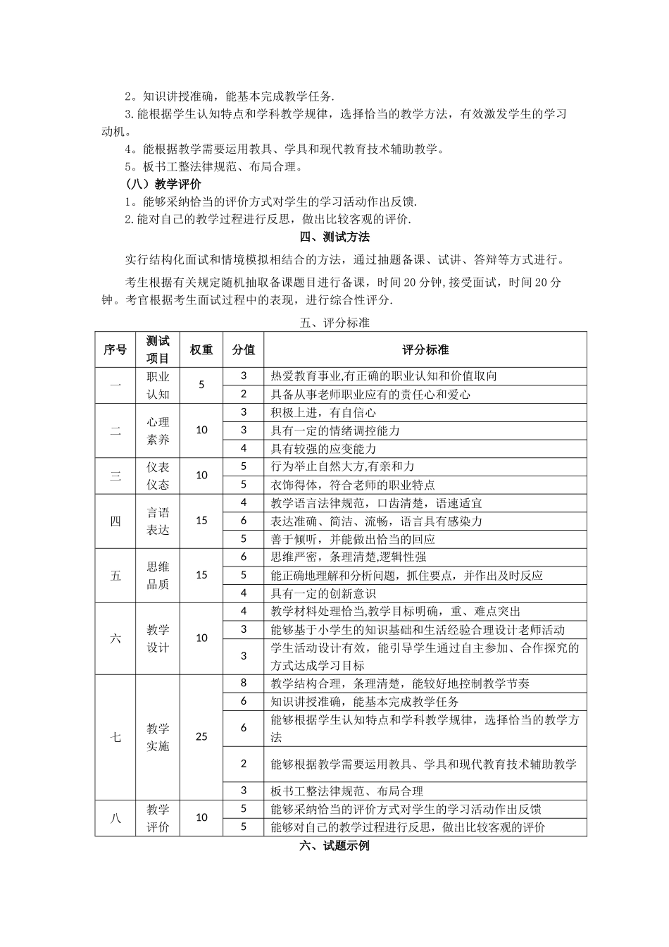 中小学和幼儿园教师资格考试大纲_第2页