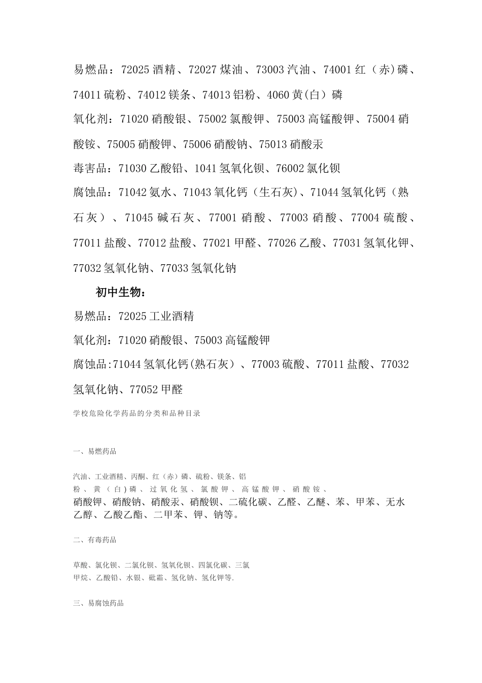 中小学实验室涉及到的危险化学药品分类_第2页