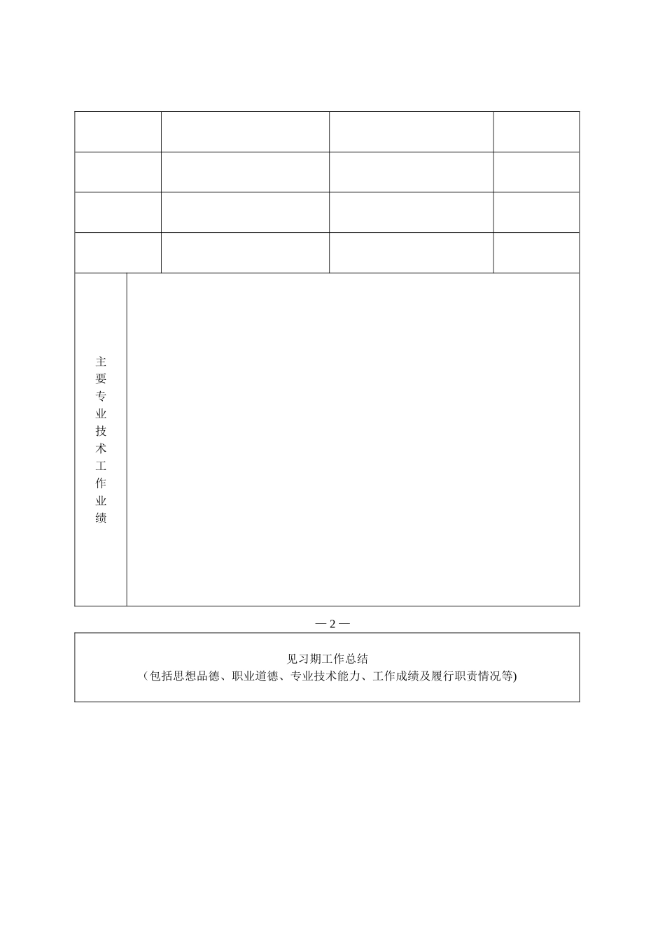 中小学幼儿园教师二级专业技术资格认定申请表_第3页
