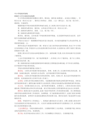 中小学校组织架构