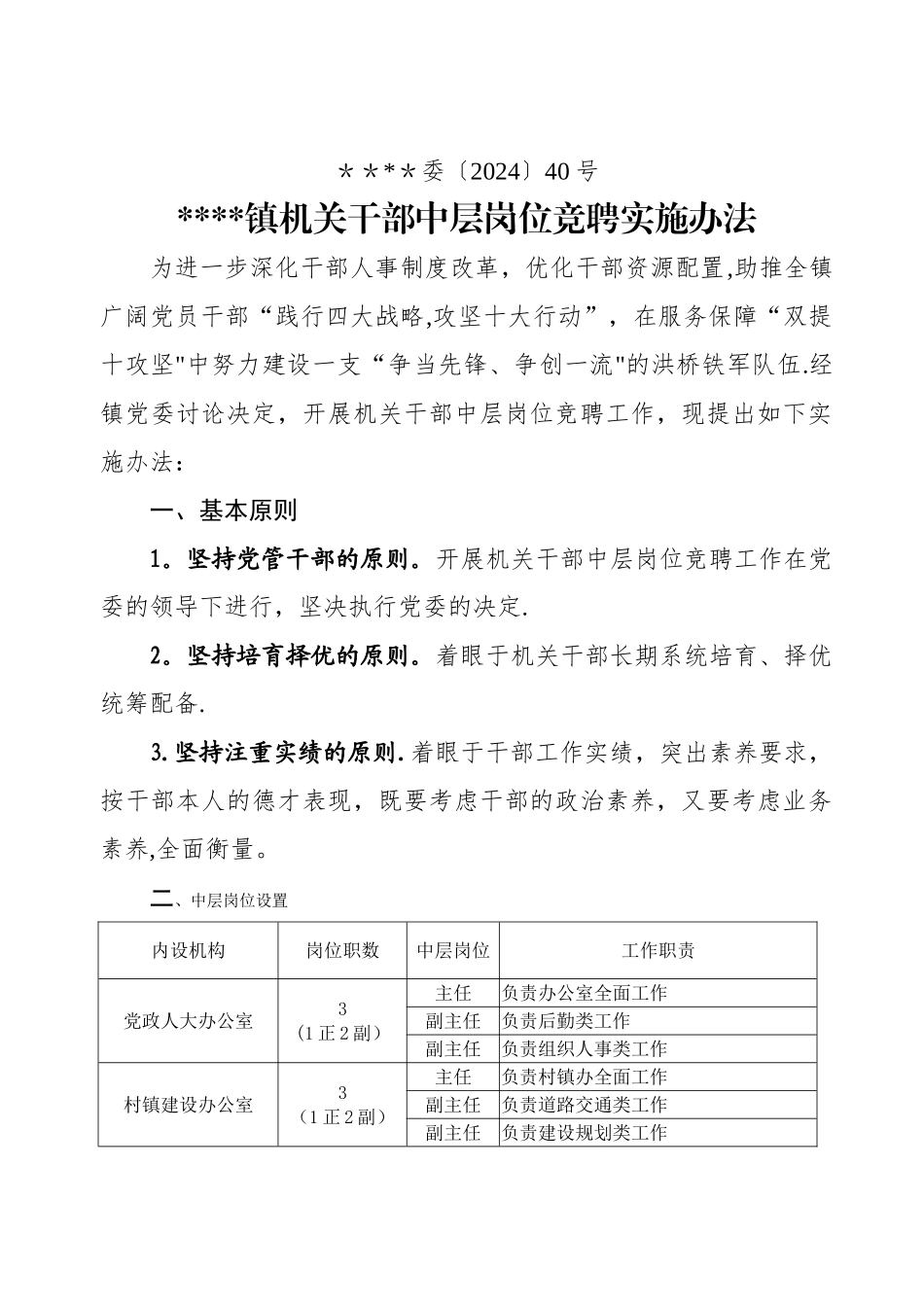 中层岗位竞聘实施办法_第1页