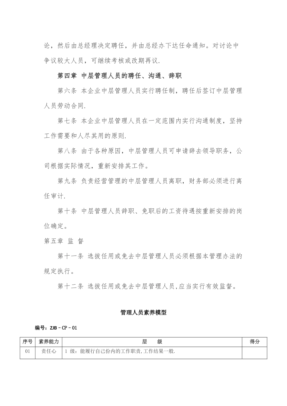 中层管理人员任免管理规定_第3页