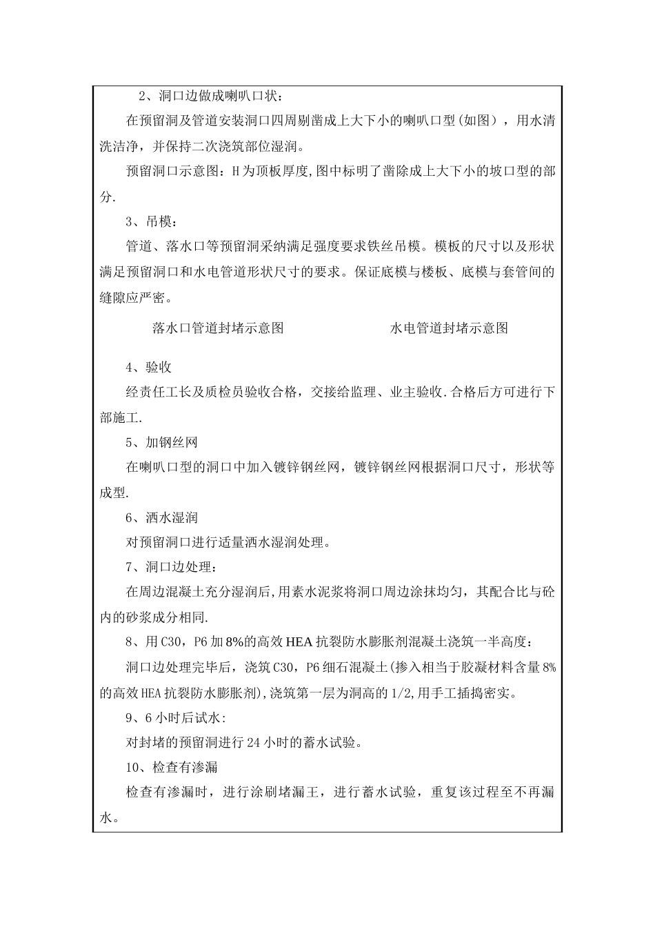 中建预留洞封堵施工技术交底_第2页