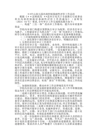 中心幼儿园内控总结