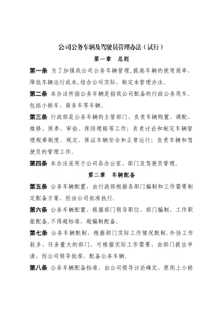 中投公司车辆管理办法