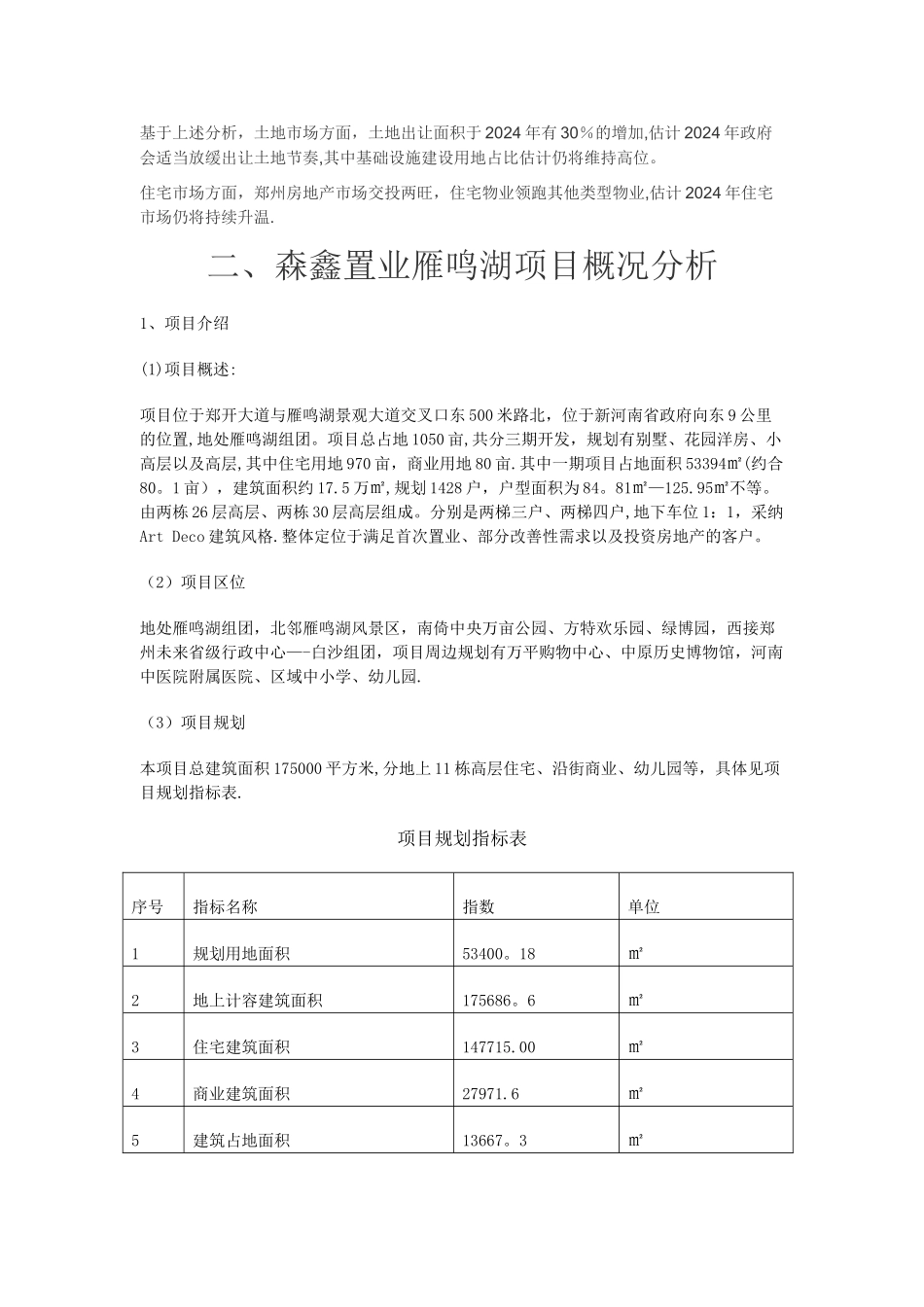 中牟项目市场调查报告与分析最终版要点_第2页