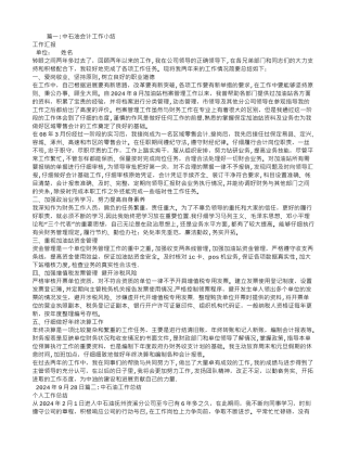 中石油财务工作总结