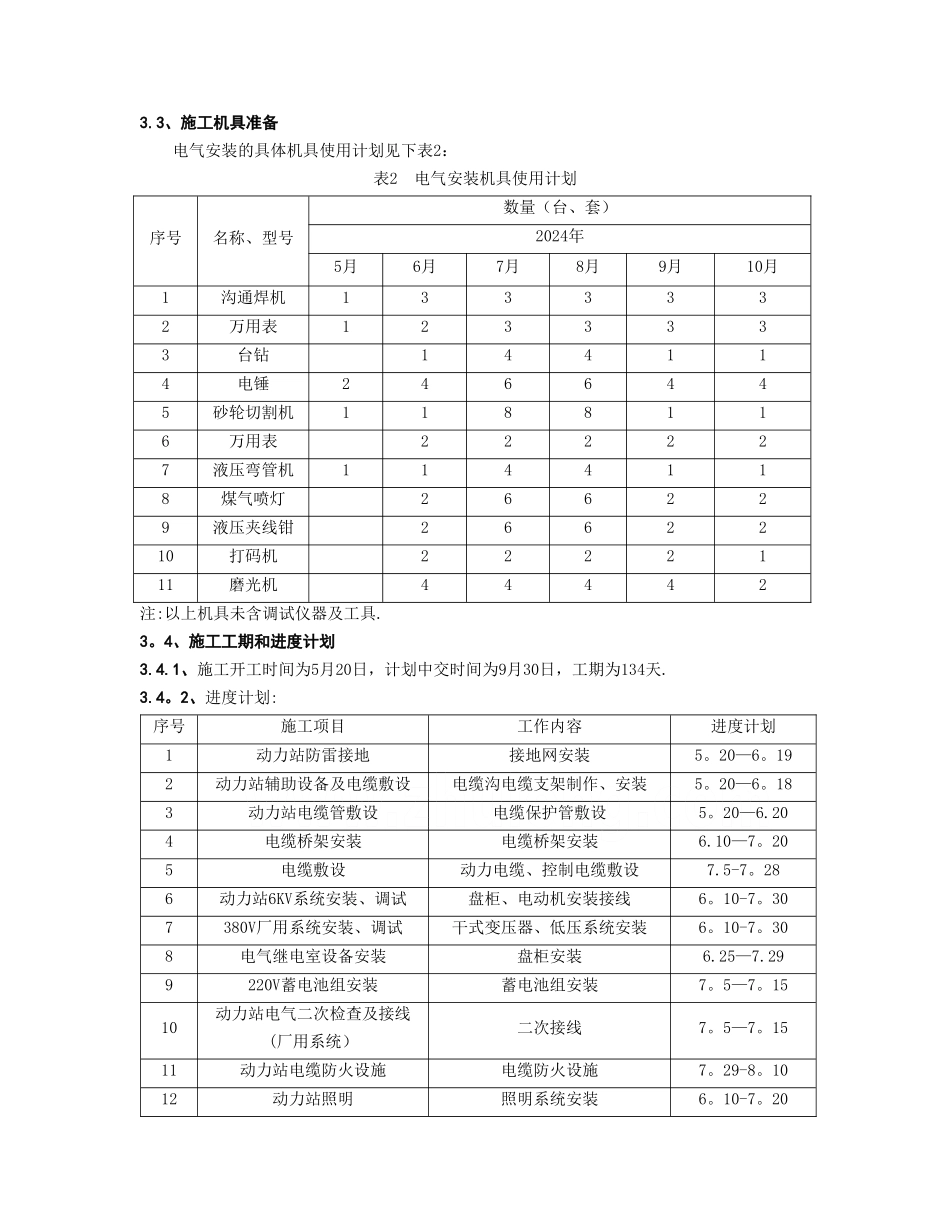 中石油项目电气施工组织设计-secret_第3页