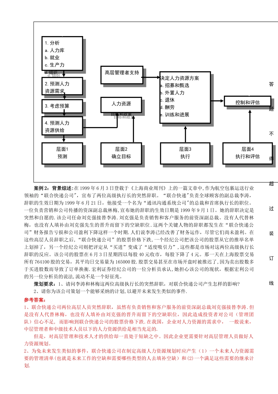 中级人力资源管理师复习资料-规划招聘-带答_第2页