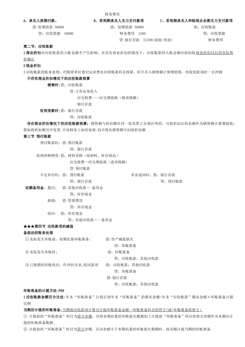 中级财务会计第三章应收账款习题及答案_第2页