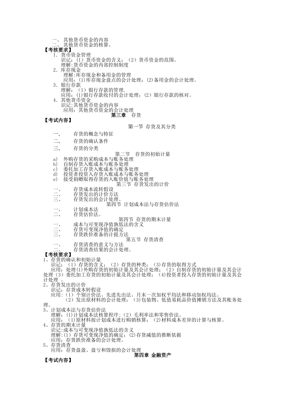 中级财务会计课程考试大纲_第2页