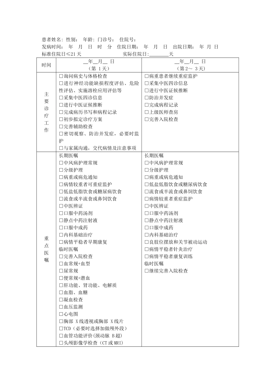 中风病中医临床路径_第3页