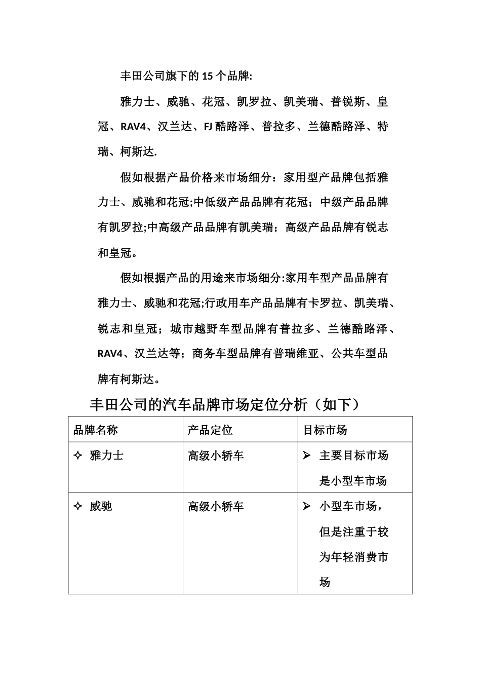 丰田公司的市场细分_第3页