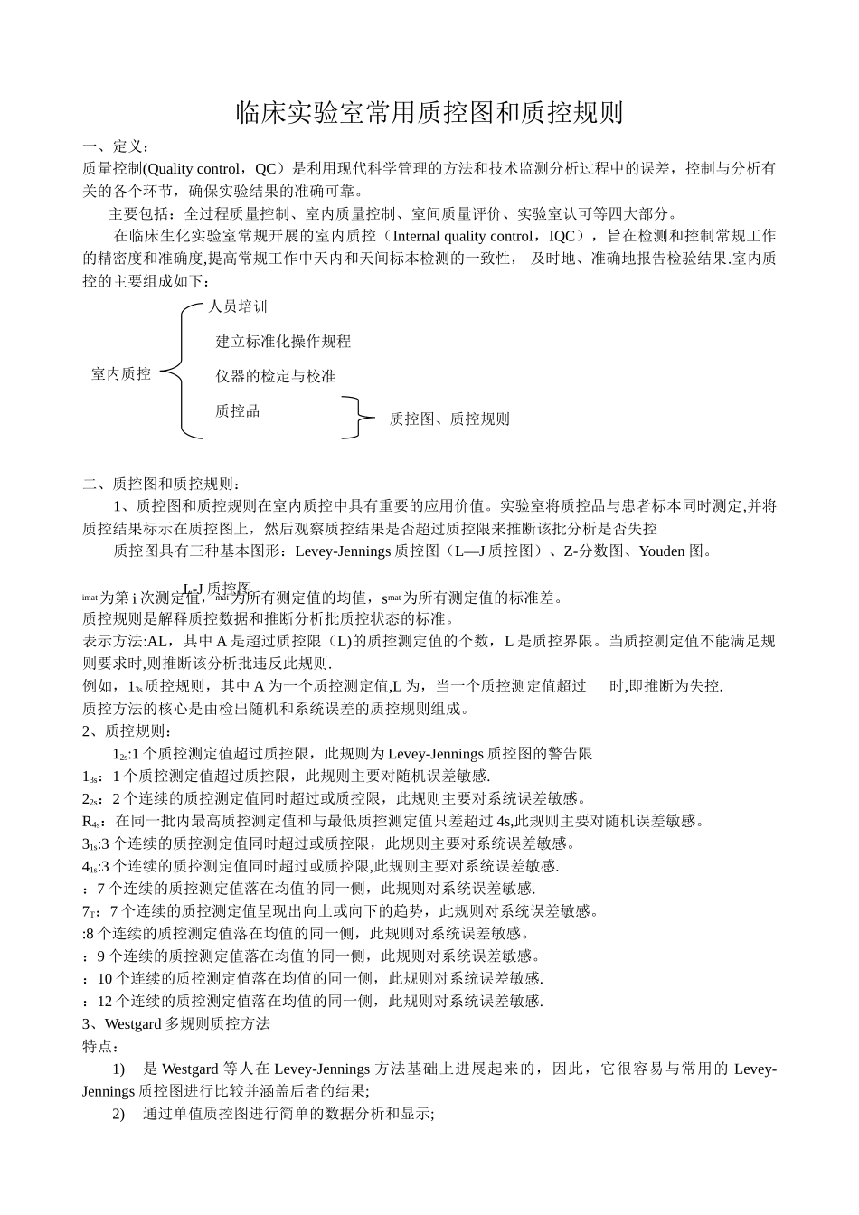 临床实验室常用质控图和质控规则_第1页