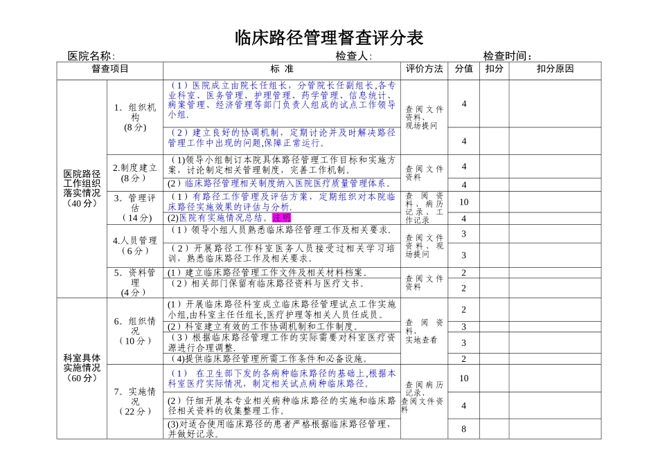临床路径检查标准_第1页