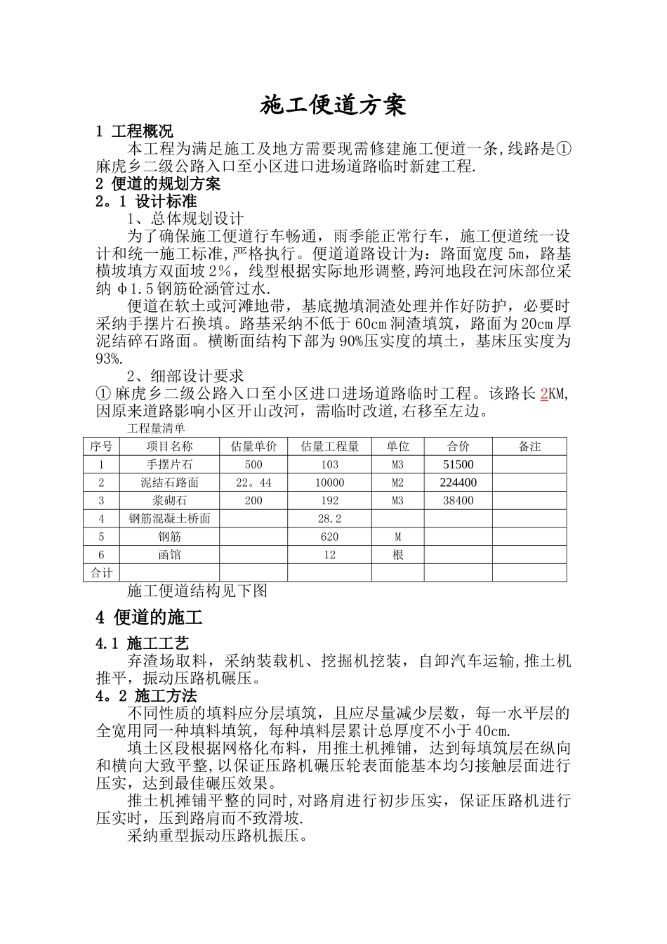 临时道路施工方案修改方案_第1页