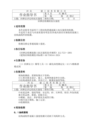主体结构检测作业指导书