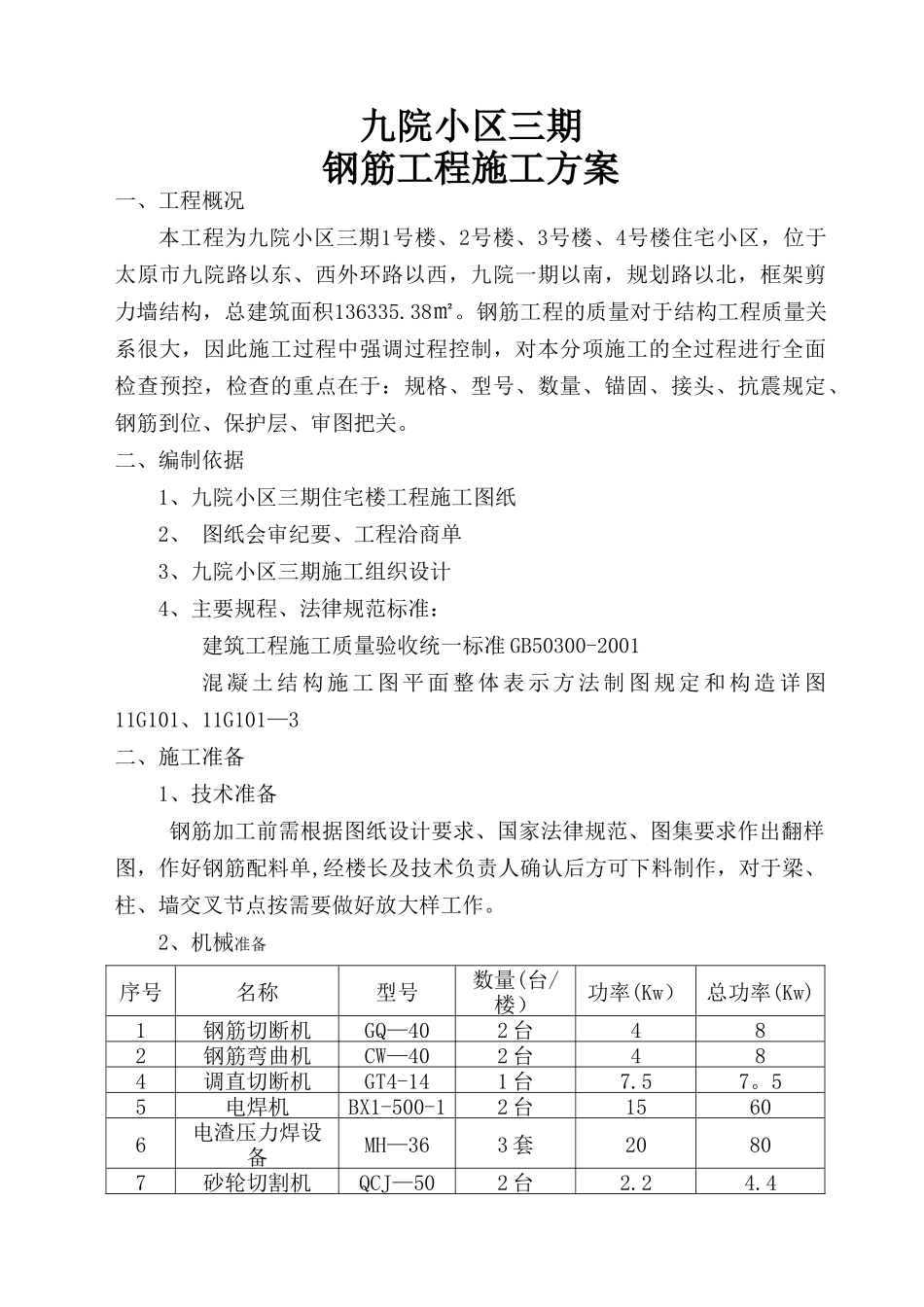 主体结构钢筋工程方案_第1页