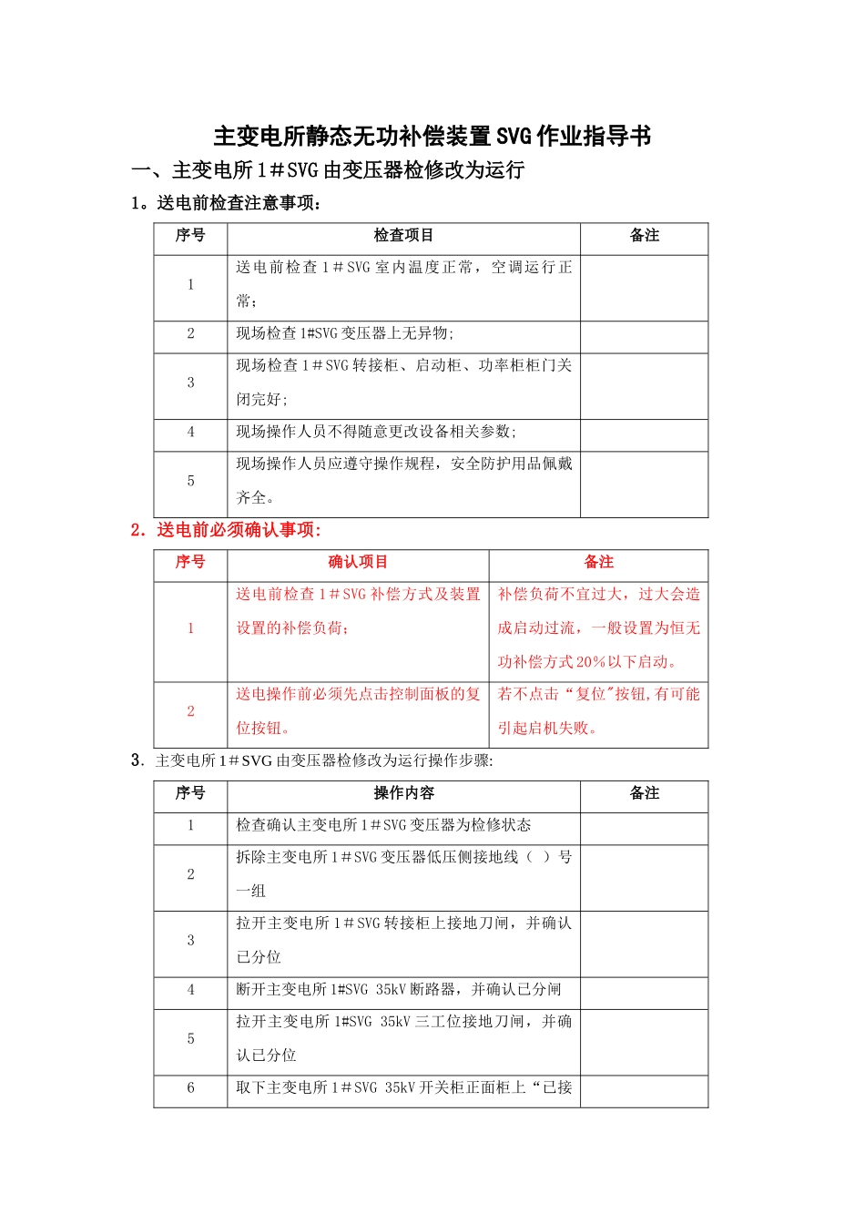 主变电所静态无功补偿装置SVG作业指导书_第2页