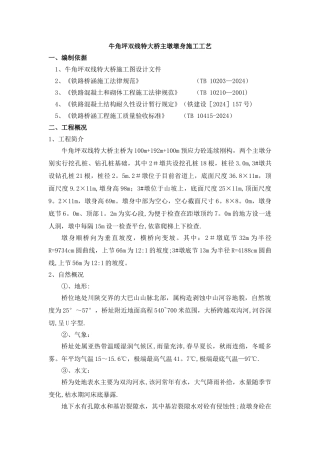 主墩墩身施工工艺