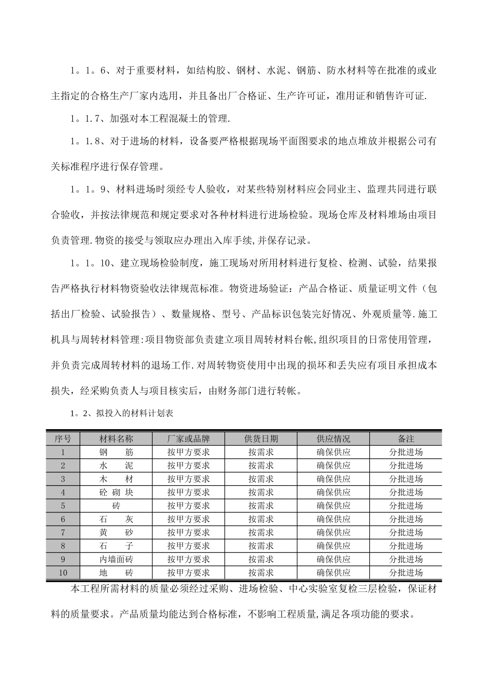 主要物资和施工机械设备情况_第2页