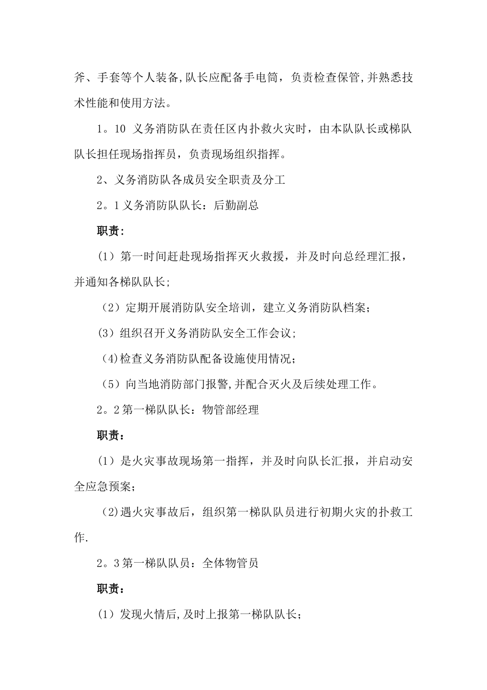 义务消防队组织架构及岗位职责_第2页