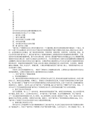 乡村社会实践报告