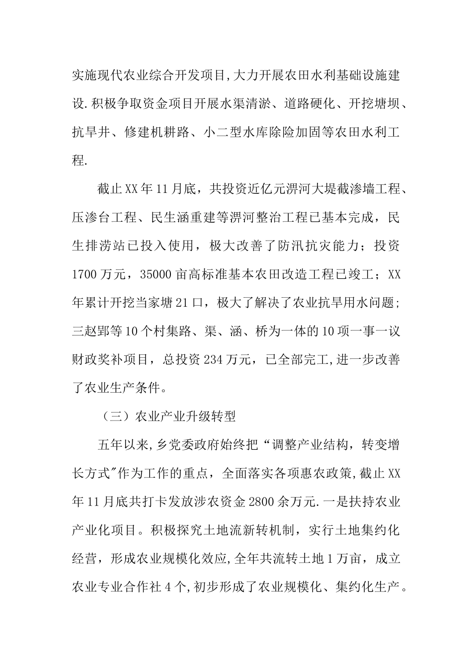 乡镇XX工作总结和未来五年工作计划_第2页