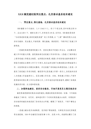 乡镇党建纪检工作总结