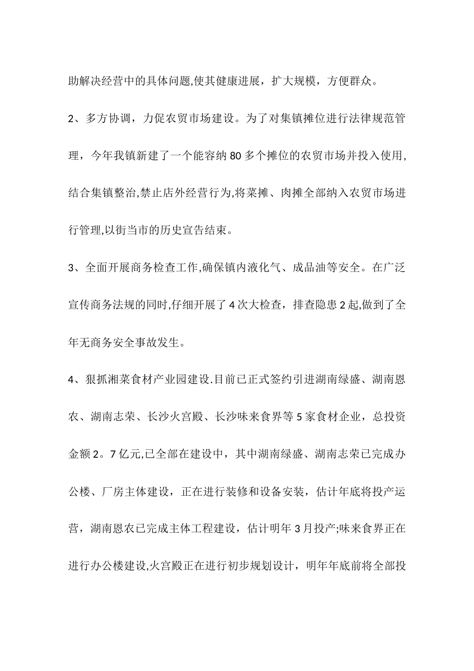 乡镇商务经济工作总结_第2页