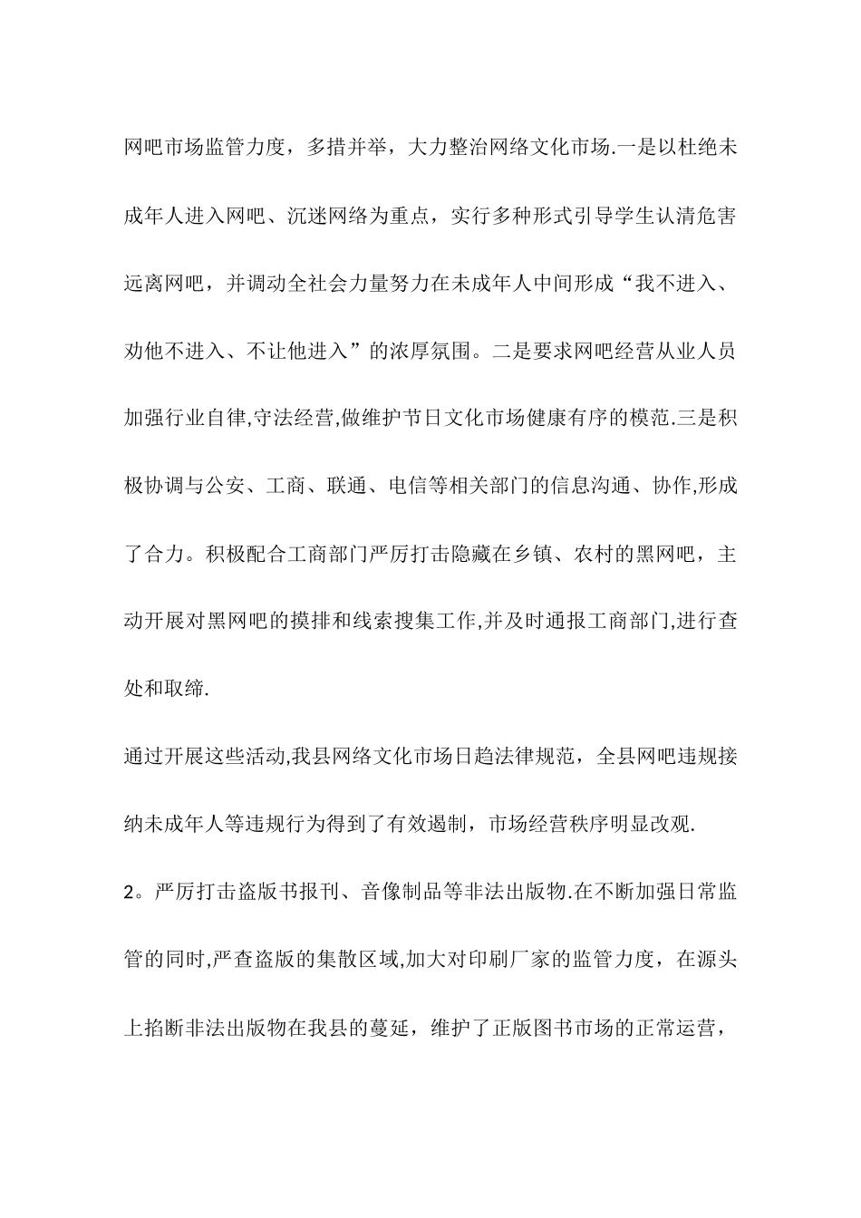 乡镇文化执法大队年度工作总结及工作计划_第3页