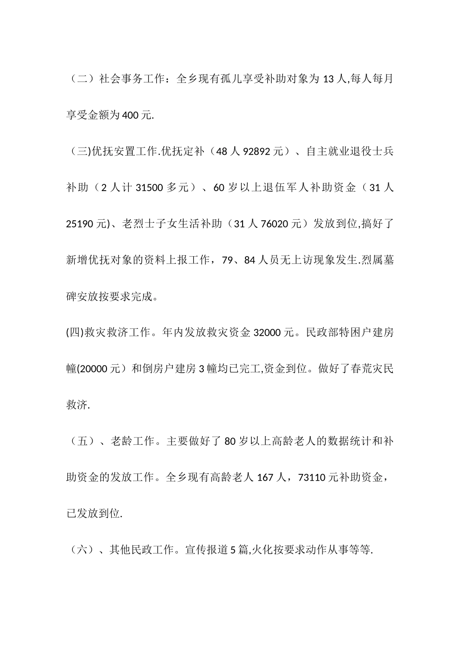 乡镇民政残联工作总结_第2页