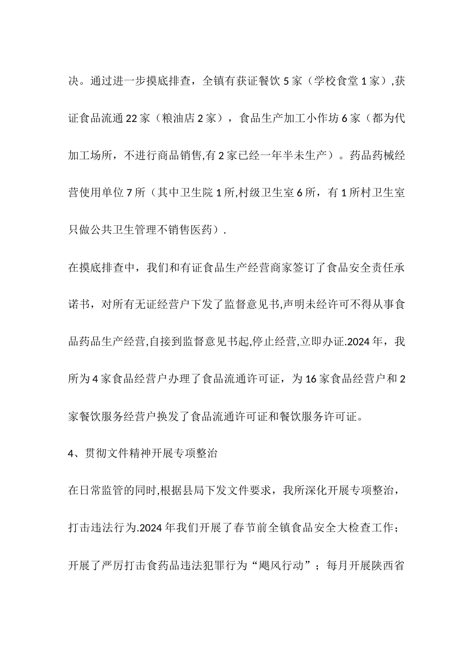 乡镇食品药品监督管理所年度工作总结_第3页